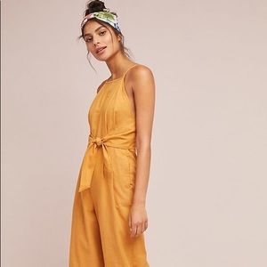 ✨✨NWT Anthropologie Tied linen Jumpsuit by Greylin